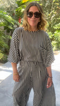 Blusa Pau Rayas Blancas con Negro