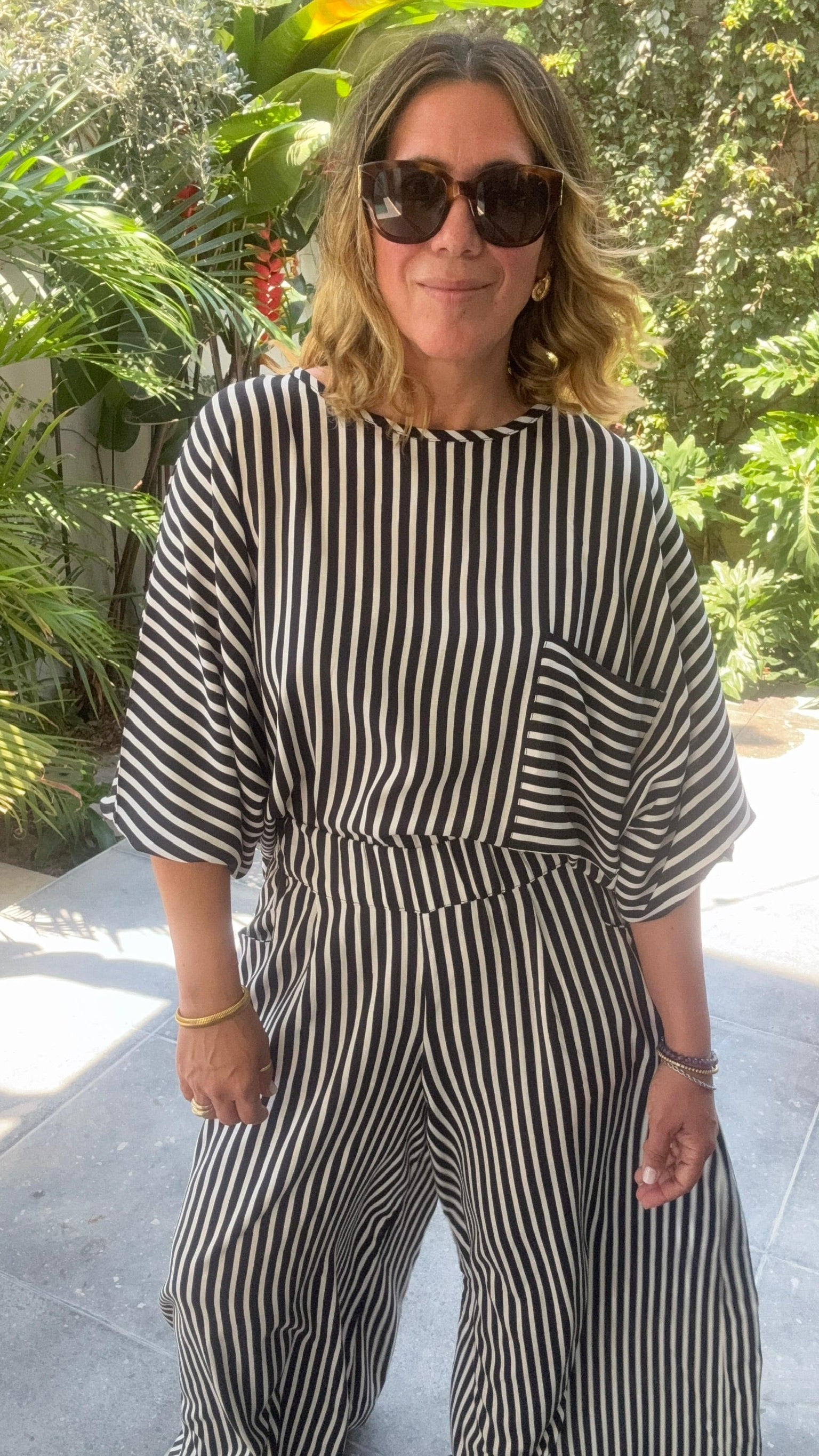 Blusa Pau Rayas Blancas con Negro