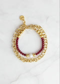 Pulsera de Amazonita con Perla Barroca
