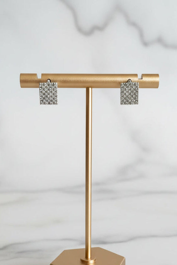 Arracaditas Cuadro Plata CZ