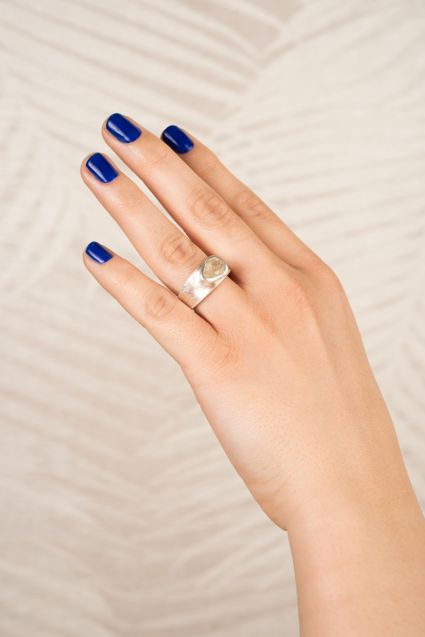 Anillo de Plata Piedra Citrine