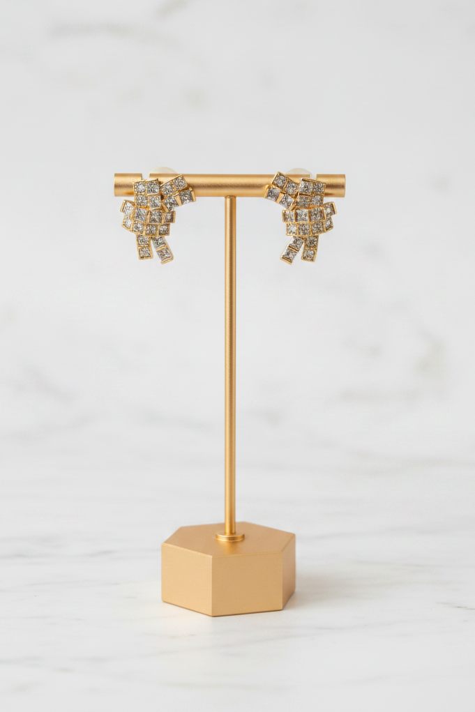 Aretes moño ZC Cuadradas