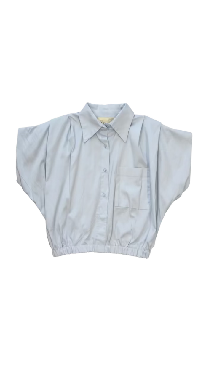 Camisa Globo Resorte Azul Cielo