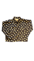 Camisa Globo Carteras Negra Bolas Beige