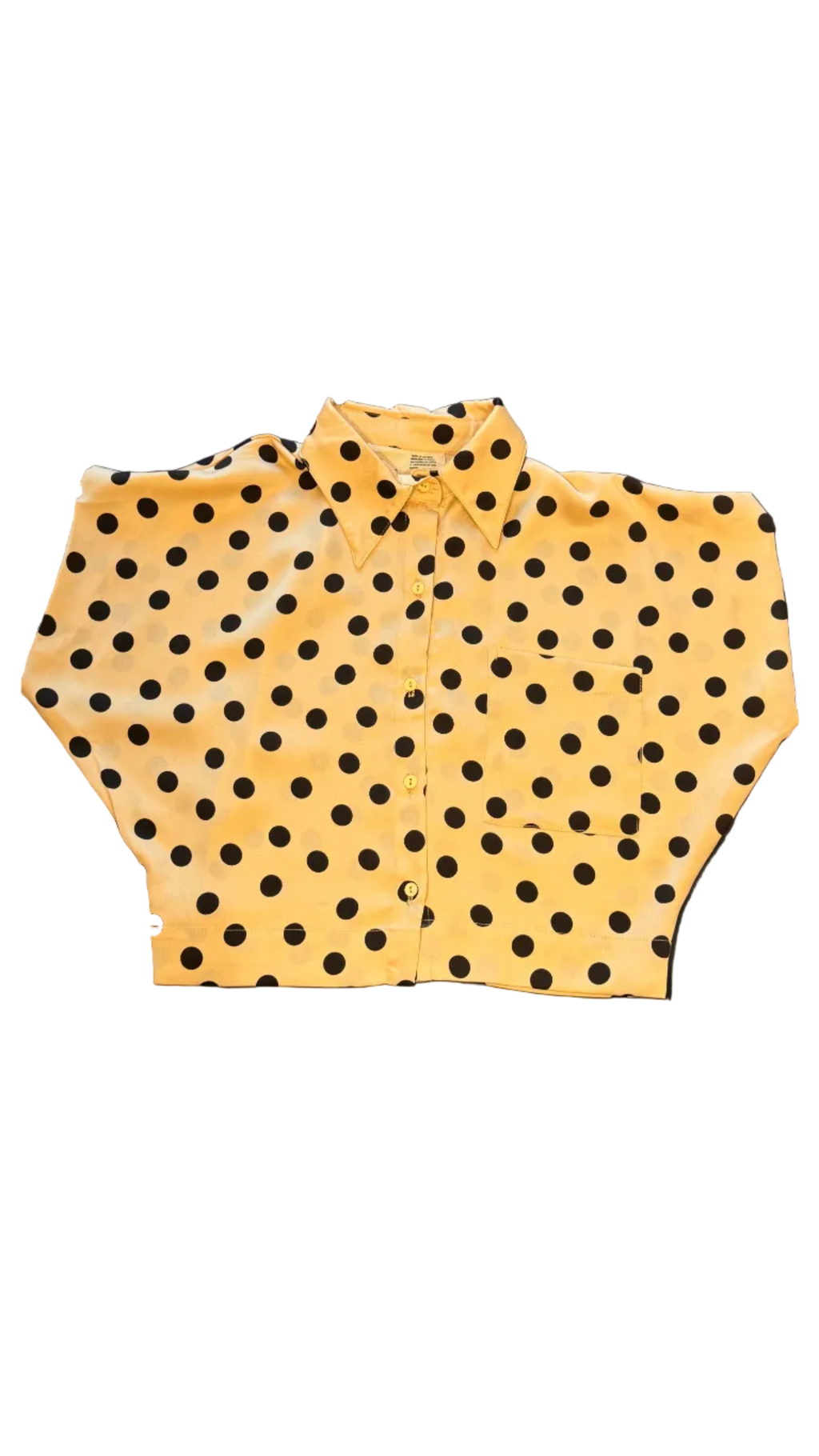 Camisa Globo Beige Bolas Negras