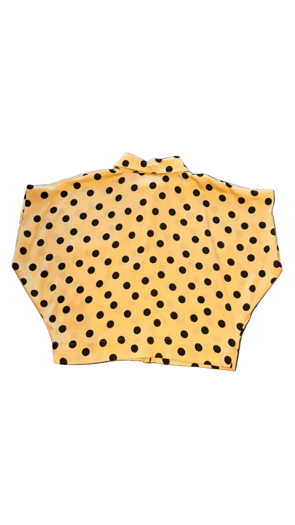 Camisa Globo Beige Bolas Negras