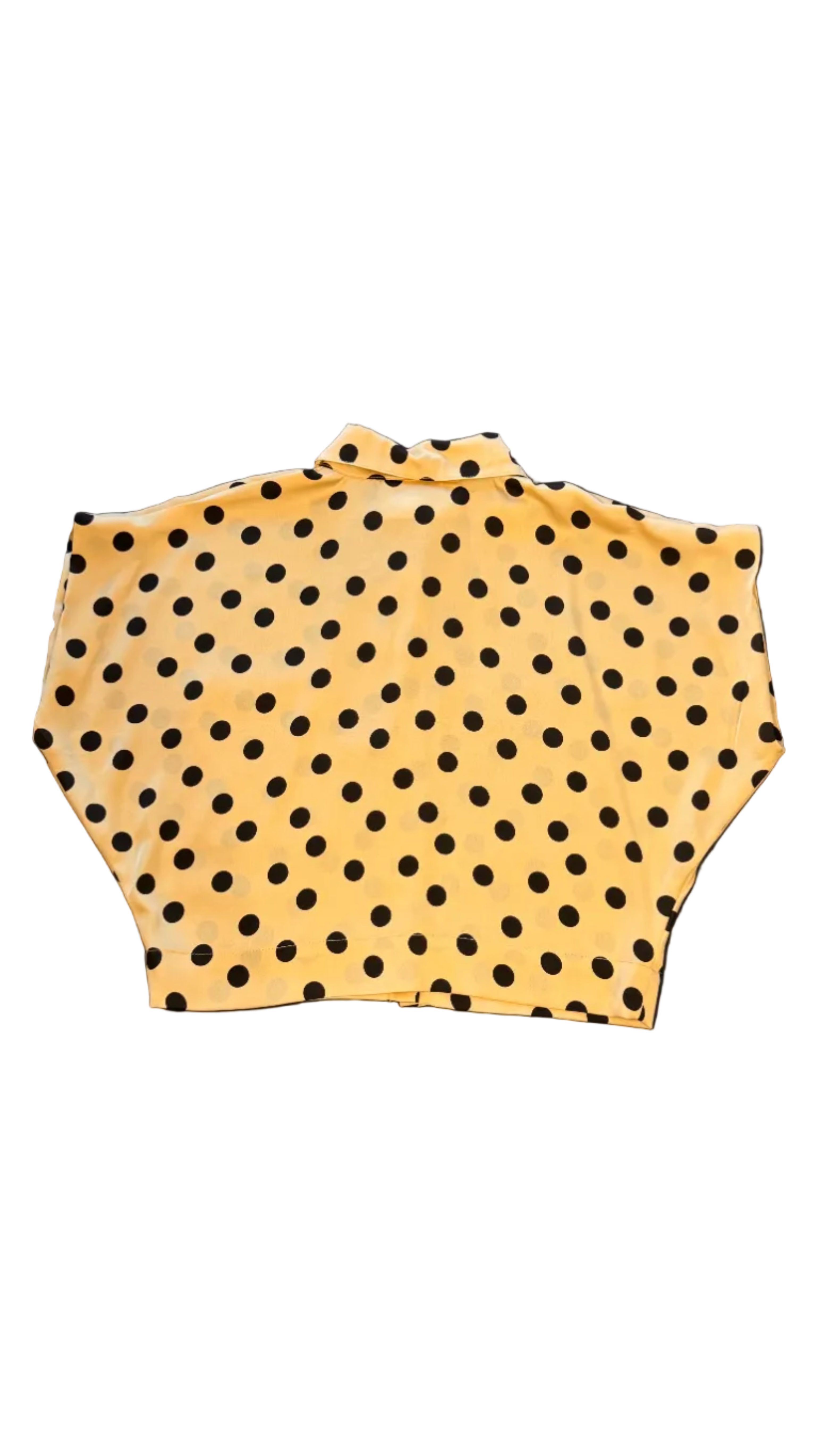 Camisa Globo Beige Bolas Negras