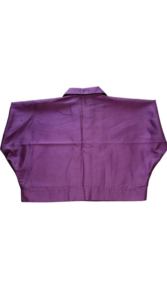 Camisa Globo Seda Morada Shantu