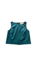 Blusa sin manga Azul/Verde