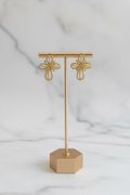 Aretes Cruz Tipo Moño