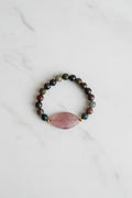 Pulsera de Ágata Rosa con Ágata India