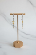 Aretes Opalo Chip Blanco