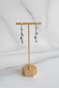 Aretes Colgantes con Labradoritas Facetadas