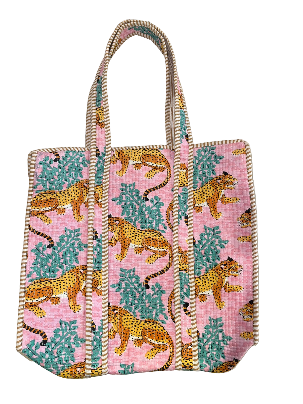 Bolso Acolchado de Algodon Indu Rosa Sheetah