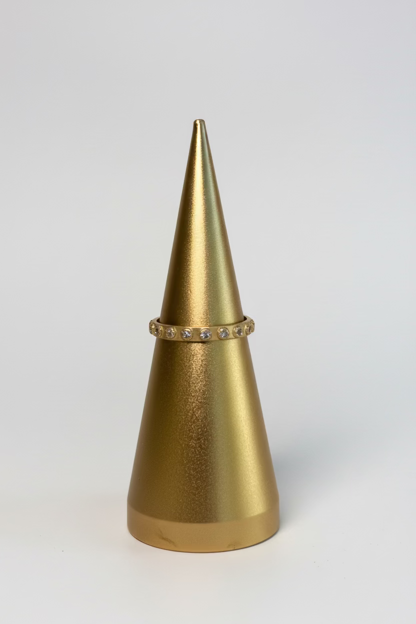 Anillo FR Dorado Matte Sisis Incrustados