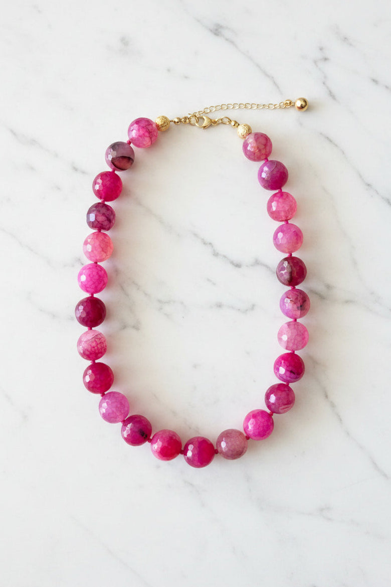 Collar Bubble Rosa grande