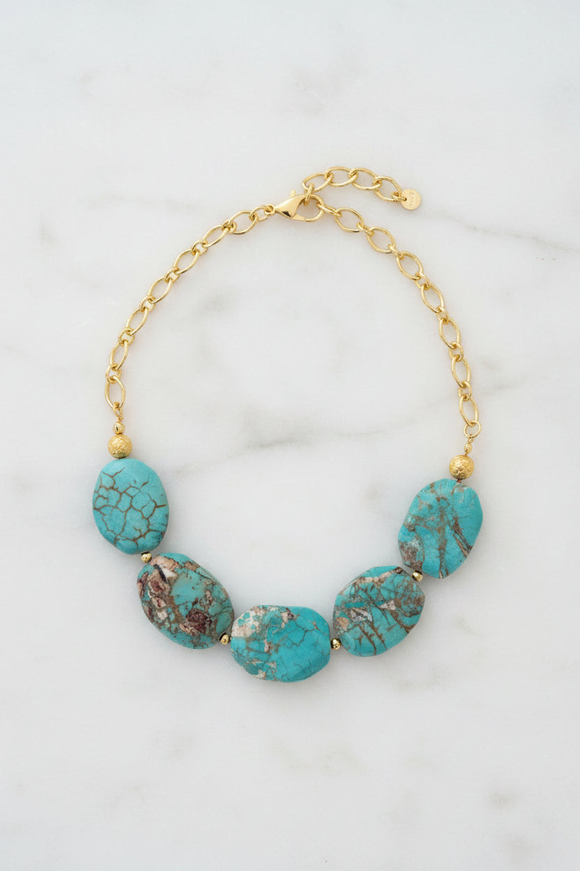 Collar de Turquesa irregular Jumbo chico
