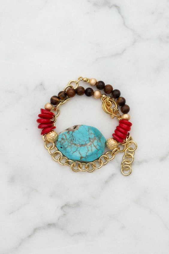 Pulsera Doble con Cadena Sedona