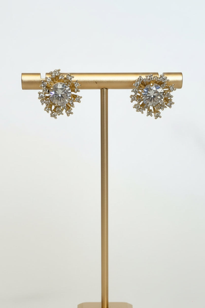 Aretes de fiesta dorados ZC grande con poste estrella (Copia)
