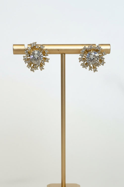Aretes de fiesta dorados ZC grande con poste estrella (Copia)