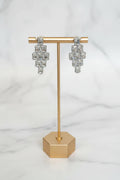 Aretes de Fiesta Rombo Baguettes Azules ZC