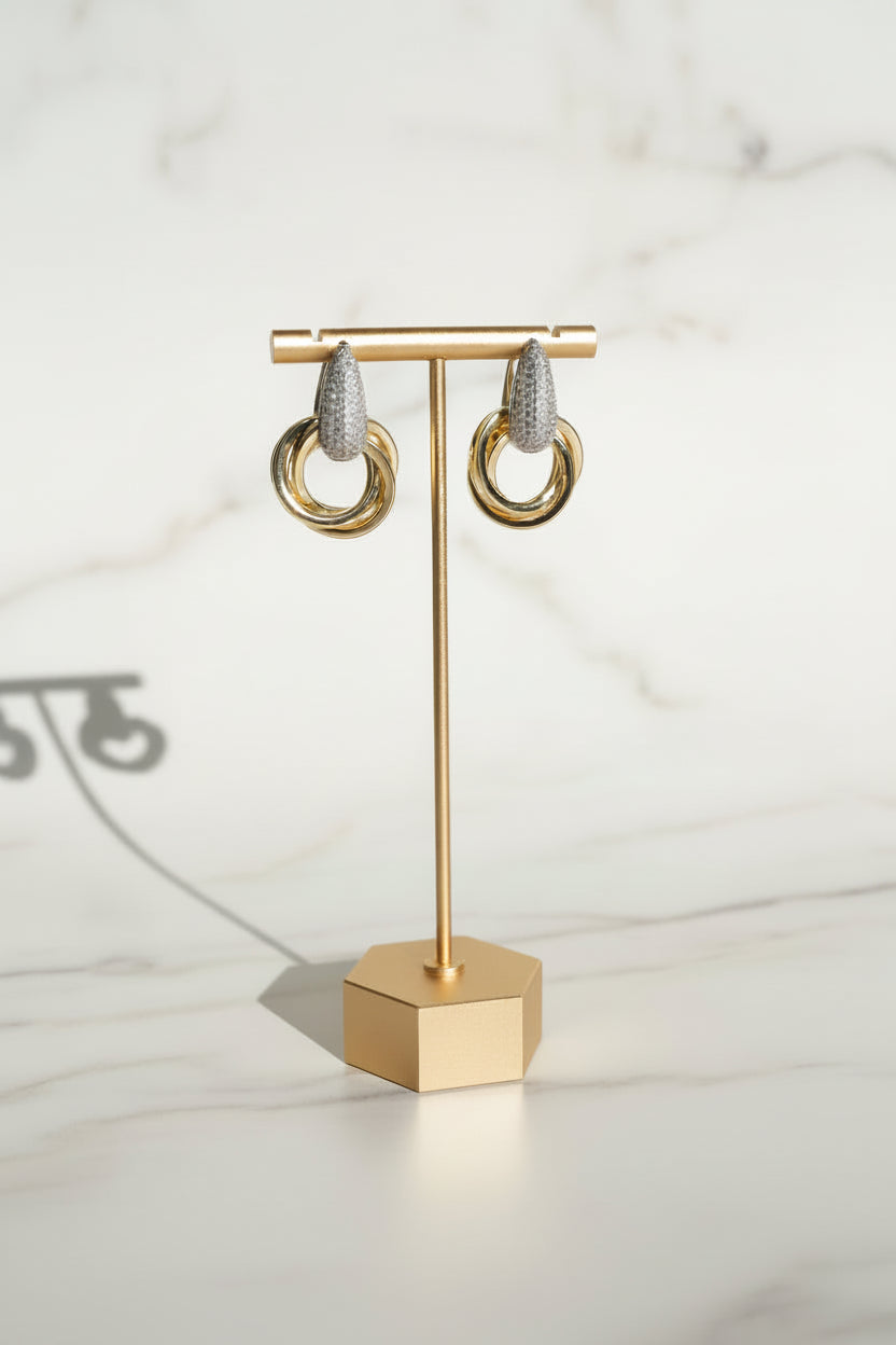 Arete Gota SP con Aros Plateados