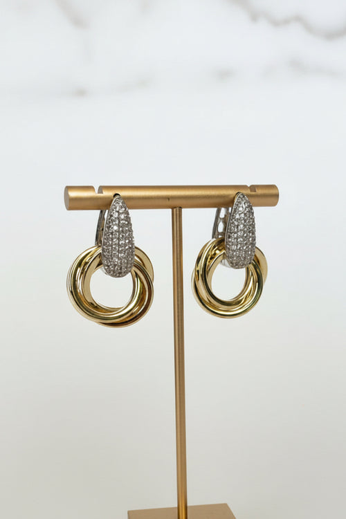 Arete Gota SP con Aros Plateados