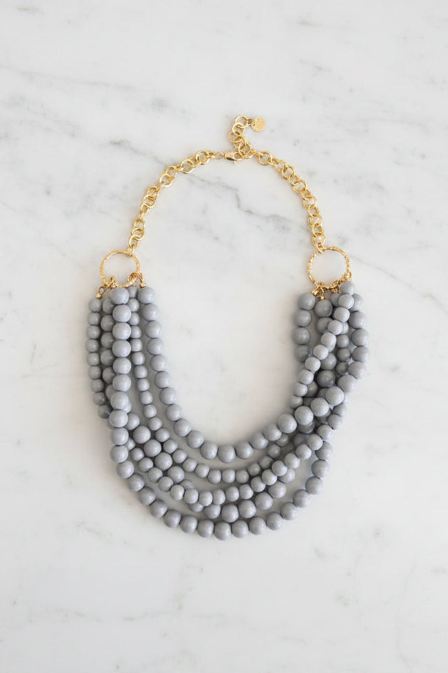 Collar Balboa Gris Pastel