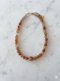 Collar Ágata Naranja con Ágata Grande en el Centro