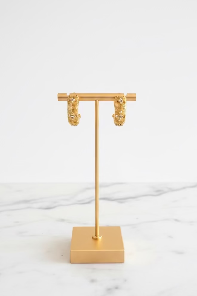 Arracada tlia con citrine y platino