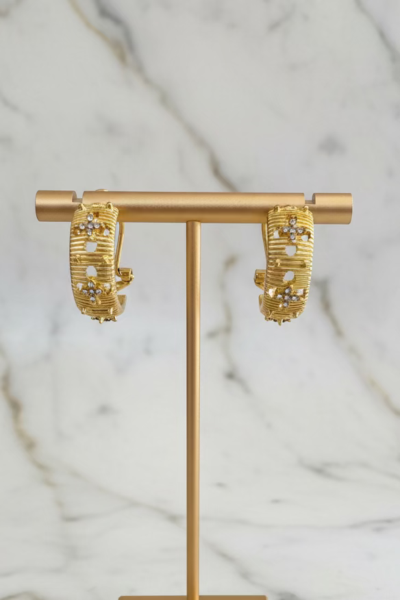Arracada tlia con citrine y platino