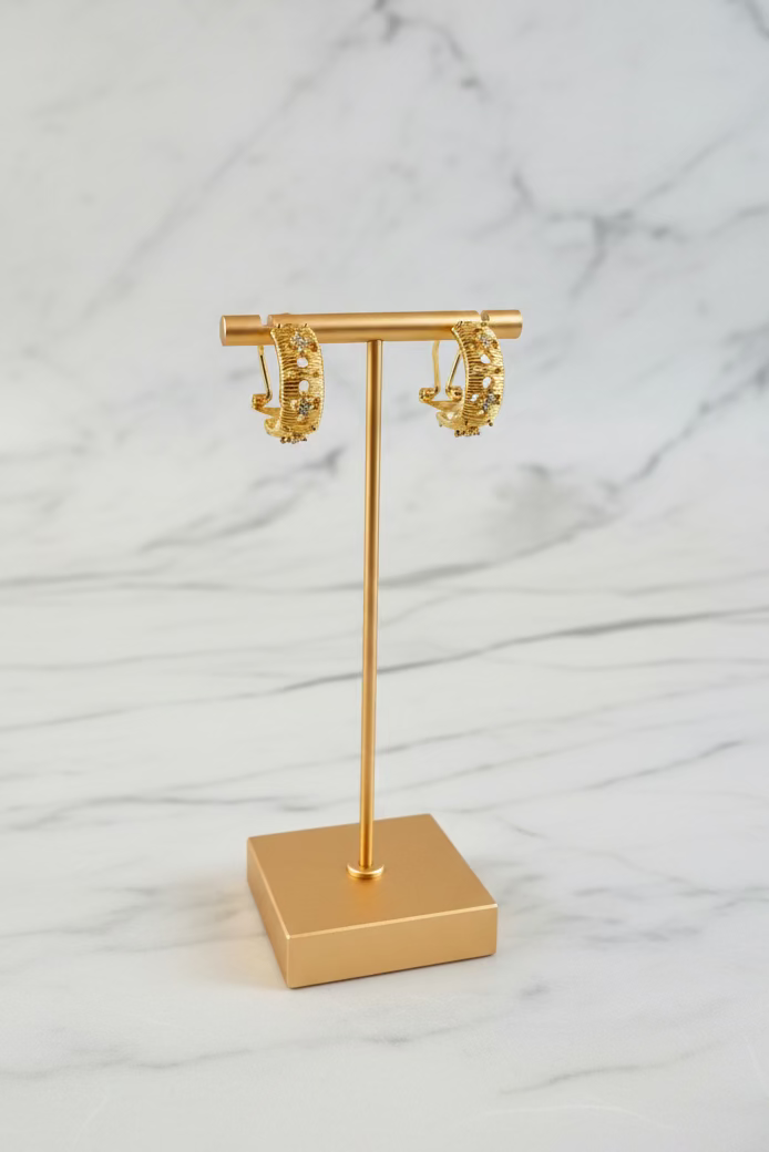 Arracada tlia con citrine y platino