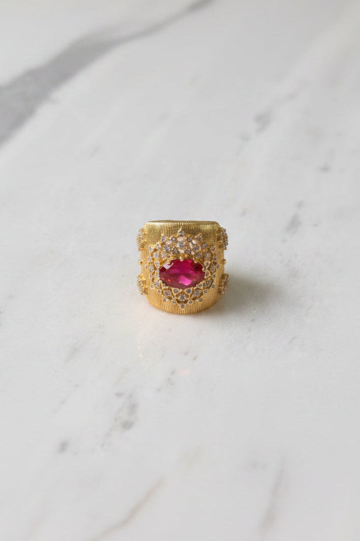 Anillo Turco Piedra Roja