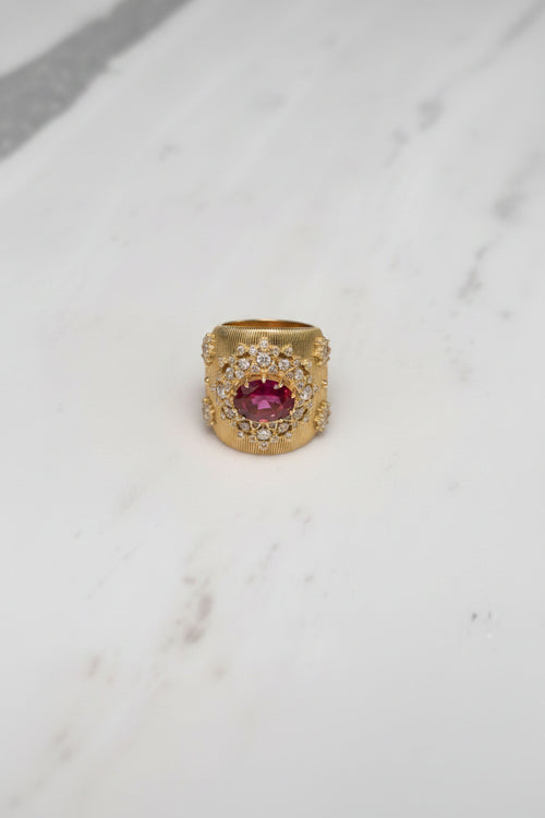 Anillo Turco Piedra Roja