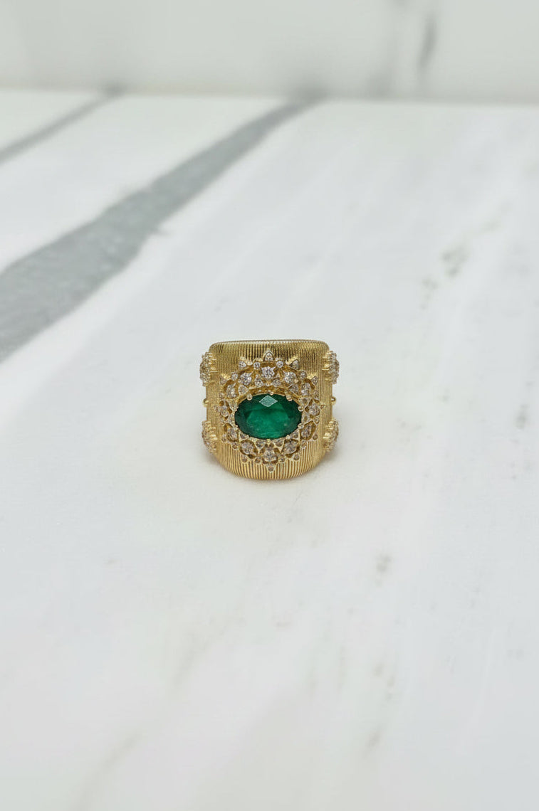 Anillo Turco Piedra Verde