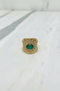 Anillo Turco Piedra Verde