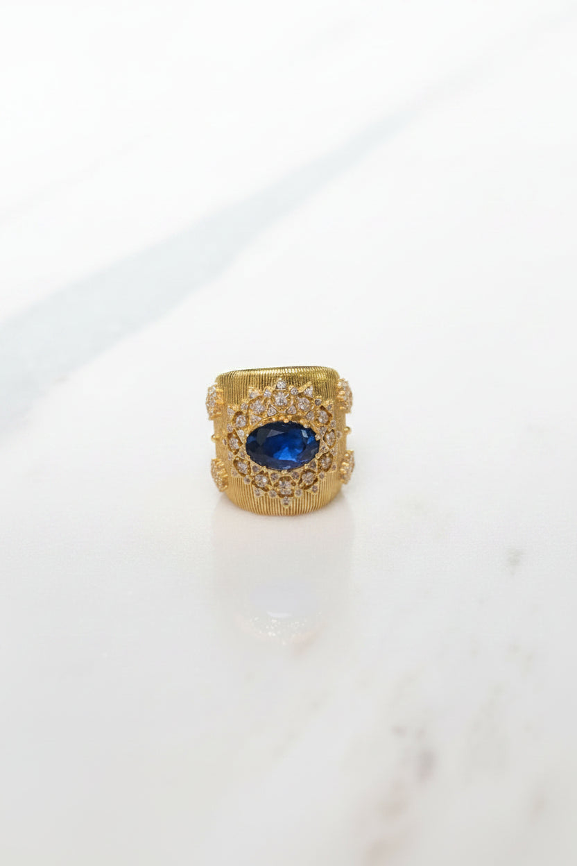 Anillo Turco Piedra Azul