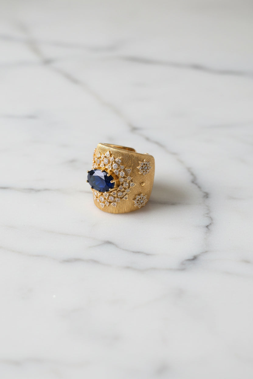 Anillo Turco Piedra Azul
