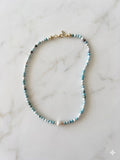 Collar de Turquesa con Perla de Rio Chico