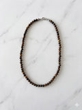Collar Ojo de Tigre Largo con Hematitas 42 cm