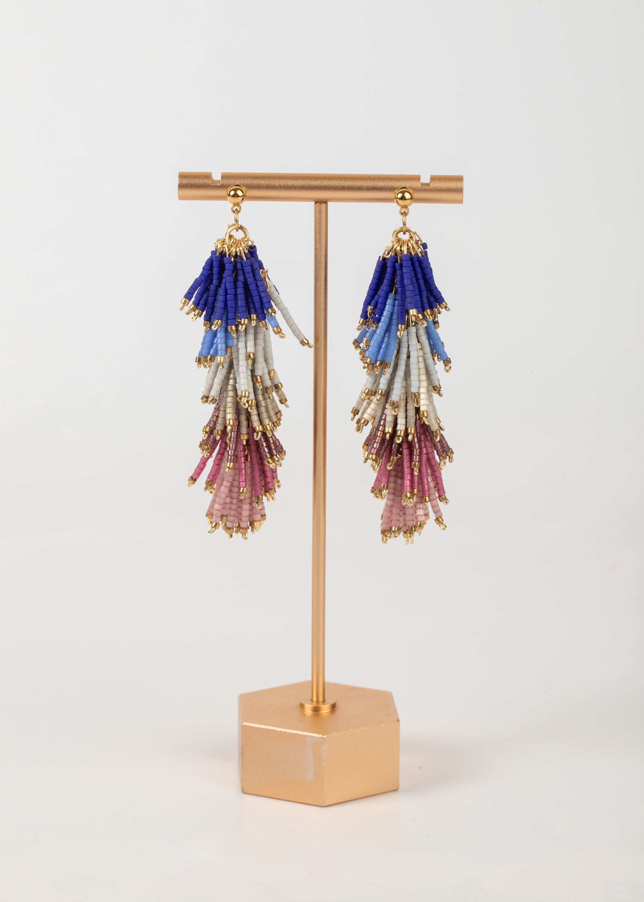 Aretes Boreal Piedras Miyuki de colores